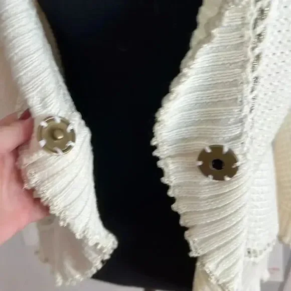 NWT! Ruby Red Petite Xl cream cardigan - Picture 2 of 5
